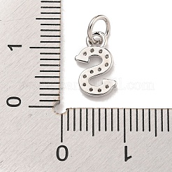 Буквица из латуни с подвесками из кубического циркония KK-Q814-26S-P