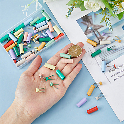 40 шт. 10-цветные напыленные печатные наконечники из сплава для шнурков&nbsp;FIND-DC0005-09