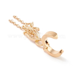 Anello ombelico con charm infinito e fiore di zirconi&nbsp;AJEW-F057-08G