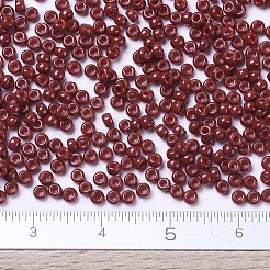 MIYUKIラウンドロカイユビーズ  日本製シードビーズ  （rr4469)デュラコート染め不透明なナツメ  11/0  2x1.3mm  穴：0.8mm  約1100PCS /ボトル  10 G /ボトル&nbsp;SEED-JP0008-RR4469