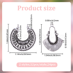 24шт 2 стиля подвески из цинкового сплава в тибетском стиле FIND-DR0001-47