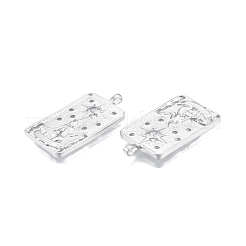 Латунные микропаве прозрачные подвески с фианитом&nbsp;KK-G432-14P