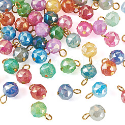 66 pz 11 colori placcati in imitazione giada in vetro&nbsp;PALLOY-TAC0312