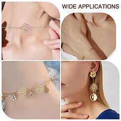 12 шт. 3-цветное ионное покрытие (IP) 304 нержавеющая сталь соединительные подвески&nbsp;STAS-CA0002-09