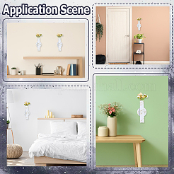 Железные самоклеящиеся вазы для цветов&nbsp;AJEW-WH20020-431B