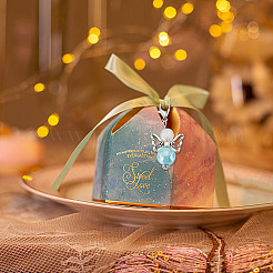 Украшение подвески ангела из акрила и сплава HJEW-HY00004