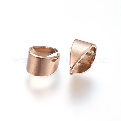 イオンプレーティング(IP) 304 ステンレススチール スナップオンベイル  ローズゴールド  7.5x5x3.5mm  インナー：6.5x4mm&nbsp;STAS-P214-05RG