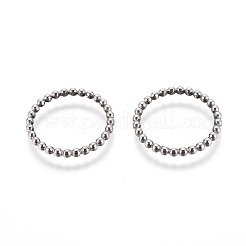 変色しにくい201ステンレススチール製リンクリング  リング  ステンレス鋼色  24x2.3mm  穴：20mm&nbsp;STAS-L232-039D
