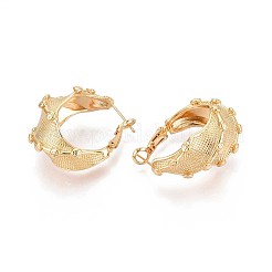 Серьги-кольца из латуни EJEW-T047-104G