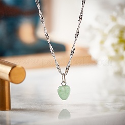 24 шт. подвески из натурального зеленого авантюрина&nbsp;G-BC0001-21B