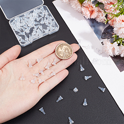 透明シリコン製のフルカバーイヤーナット  ピアスバックキャッチ  10x6x6mm  穴：0.7mm  100個/箱&nbsp;FIND-SP0001-18D