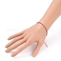 Braccialetti con perline di vetro placcate sfaccettate&nbsp;BJEW-JB05693