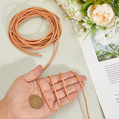 Круглый плетеный шнур из коровьей кожи с буквами длиной 5 м&nbsp;WL-GF0001-34A-01