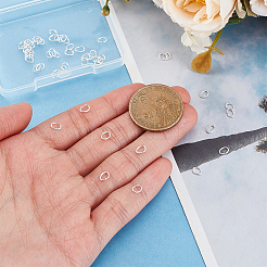 50個のS925スターリングシルバー丸カン  ジャンプリングを開く  オーバル  銀  24ゲージ  5x4x0.5mm  内径：2.5x4mm&nbsp;STER-GA0001-47