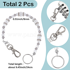 2шт стеклянный брелок&nbsp;HJEW-SC0002-31