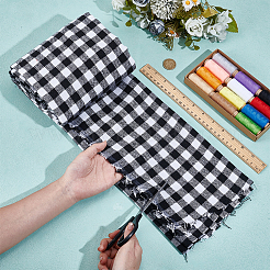 1.5 m Tartan-Polycotton-Stoff&nbsp;AJEW-BC0010-48B