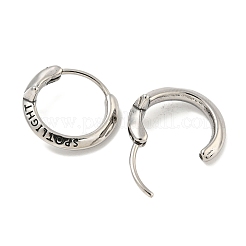 Серьги-кольца из хирургической нержавеющей стали 316 EJEW-D096-13B-AS