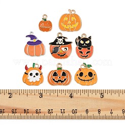 16шт 8 стиля хэллоуин подвески из сплава эмали&nbsp;ENAM-FP0003-05