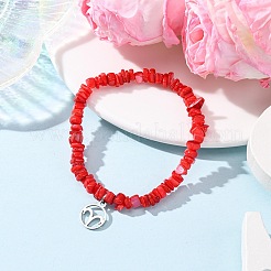 12 шт. 12 стильных браслета с подвесками в виде созвездия из нержавеющей стали 304 BJEW-JB12479