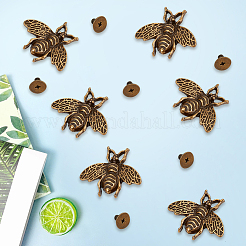 20 rivet décoratif en alliage en forme d'abeille&nbsp;FIND-CY0002-32