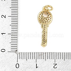 Латунные микропаве прозрачные подвески с фианитом KK-L231-12G-02