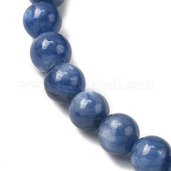 Натуральный кианит бусины эластичные браслеты для мужчин и женщин BJEW-JB12283