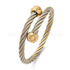 Браслеты-торсионы из нержавеющей стали 304 для женщин&nbsp;BJEW-P310-23GP