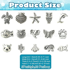 Сплавочные овальные бусины тибетского стиля  FIND-YW0005-04