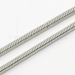 Устойчивое к потускнению мужское квадратное ожерелье из змеиных цепей&nbsp;NJEW-F027-19