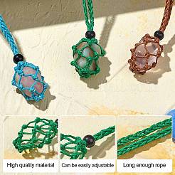 Плетеные шнуры из вощеной хлопчатобумажной нити макраме мешочек изготовление ожерелья&nbsp;AJEW-SW00019