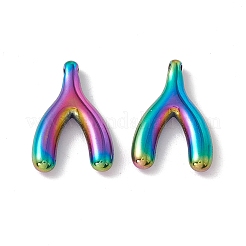 イオンプレーティング（IP）304ステンレスペンダント  枝チャーム  虹色  18x12x3mm  穴：1mm&nbsp;STAS-E169-12M