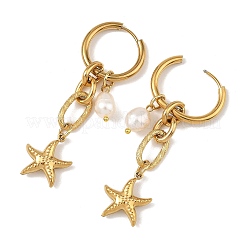 Boucles d'oreilles créoles pendantes en acier inoxydable 304&nbsp;EJEW-JE07357