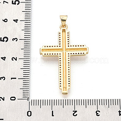 Латунные микропаве прозрачные подвески с фианитом&nbsp;KK-T080-08G