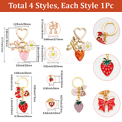 4 шт. брелки из эмалированного сплава&nbsp;KEYC-SC00017