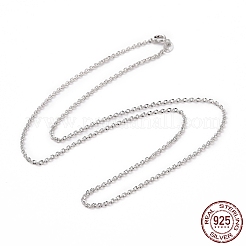 Anlaufschutz-Halskette aus rhodiniertem Sterlingsilber mit strukturierten Ankerketten für Damen&nbsp;STER-I021-10P