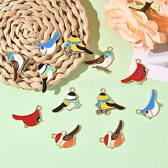 12шт 6 цвета сплава эмалевые подвески&nbsp;ENAM-YW0006-66