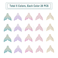 Прозрачный лак окрашенные стеклянные подвески GLAA-PH0007-62