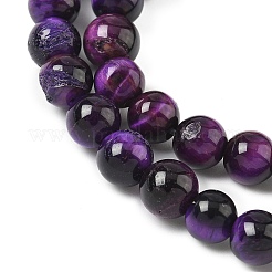 Нити из натуральных бусин тигрового глаза высшего качества&nbsp;X-G-F591-18-6mm