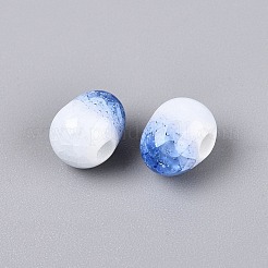 Perles de porcelaine de craquements main&nbsp;PORC-Q008-06B-06