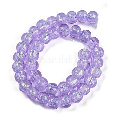 Нити из фольгированных бусин лэмпворк ручной работы&nbsp;FOIL-K003-04