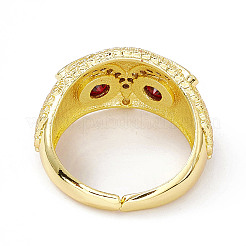 Открытые кольца-манжеты с фианитами&nbsp;RJEW-P079-01G-04