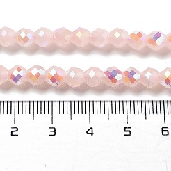 Стеклянные бусины с гальваническим покрытием  GLAA-A014-01C