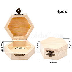 Scatola di immagazzinaggio di pino&nbsp;WOOD-WH0107-46