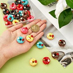 30 шт. 6 цвета непрозрачные подвески из смолы RESI-SZ0001-66