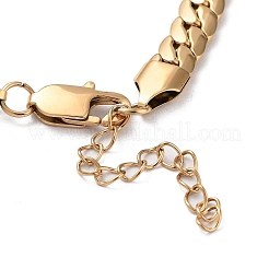 Ионное покрытие (ip) 304 нержавеющая сталь плоские змейки цепи браслеты BJEW-K240-05G