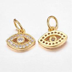 CZ латунные микро проложить кубического циркония сглаза подвески ZIRC-L018-10G