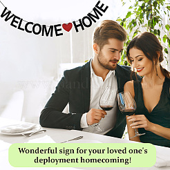 Бумажное слово добро пожаловать домой баннер&nbsp;AJEW-WH20020-272B-01