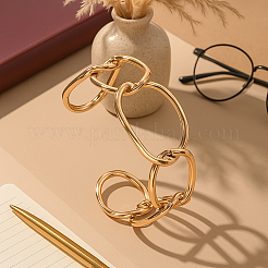 4шт 2 цвета электрофорез железные манжеты браслеты для женщин&nbsp;BJEW-GO0001-17