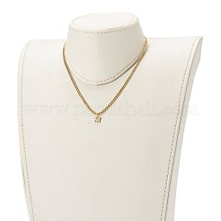 Colliers pendentif initiale en laiton micro pavé clair zircone cubique&nbsp;NJEW-JN03506