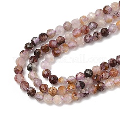 Fili di perline di quarzo lodolite viola naturale fantasma&nbsp;G-G189-D10-02